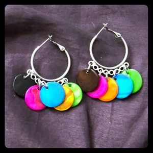 Silver hoop earrings